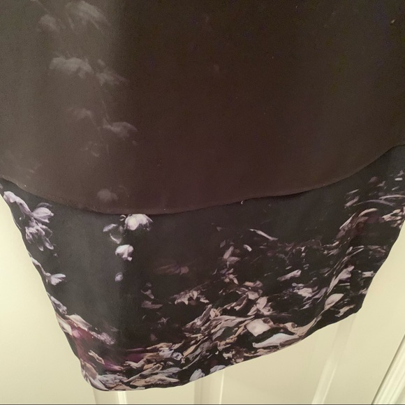 All Saints silk printed midi dress with sheer overlay. Size 4. - Picture 5 of 9